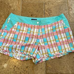 Colorful polyester shorts size 14